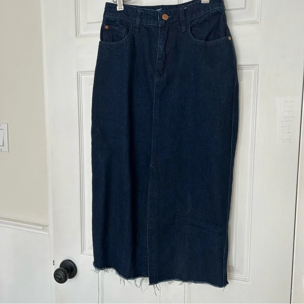 Free People Wilshire Denim Midi Skirt